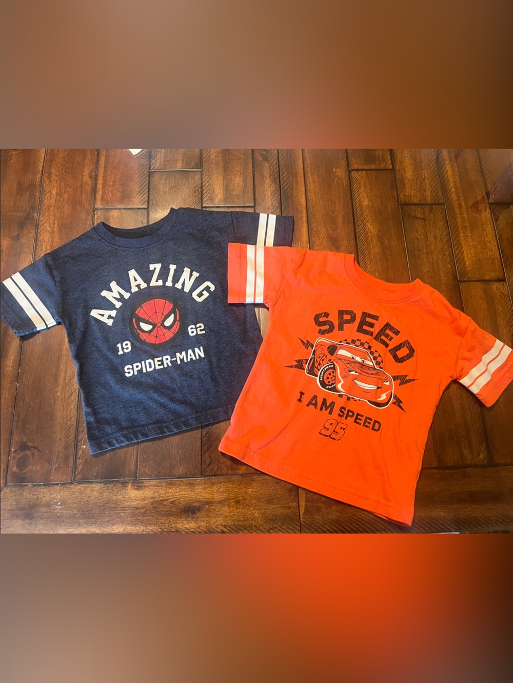 jumping beans Navy & Orange Kids Graphic Tees - Spider-Man & Speed